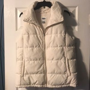 White puffy vest